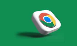 a white google logo on a green background